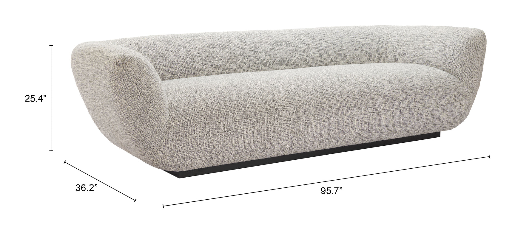 Zambet Pewter Gray Sofa - Ornate Home