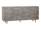 Zambia Brown Four-Door Sideboard - Ornate Home