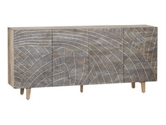 Zambia Brown Four-Door Sideboard - Ornate Home