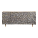 Zambia Brown Four-Door Sideboard - Ornate Home