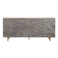 Zambia Brown Four-Door Sideboard - Ornate Home