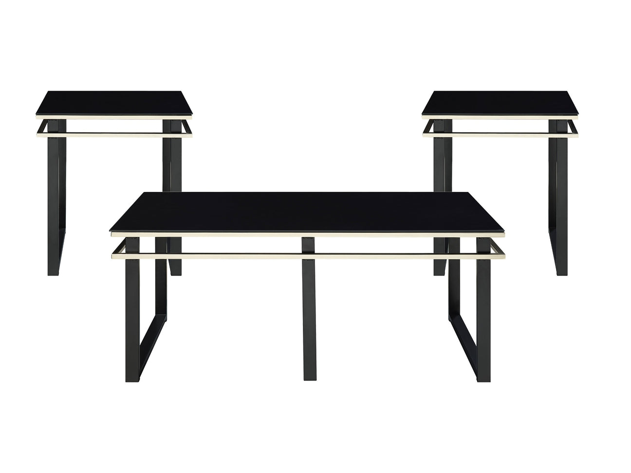 Zamir Black 3-Piece Pack Occasional Set - Ornate Home