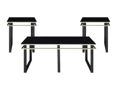 Zamir Black 3-Piece Pack Occasional Set - Ornate Home