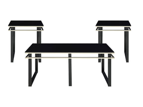 Zamir Black 3-Piece Pack Occasional Set - Ornate Home