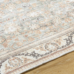 Zamir Vintage Flat Pile Washable Rug - Ornate Home