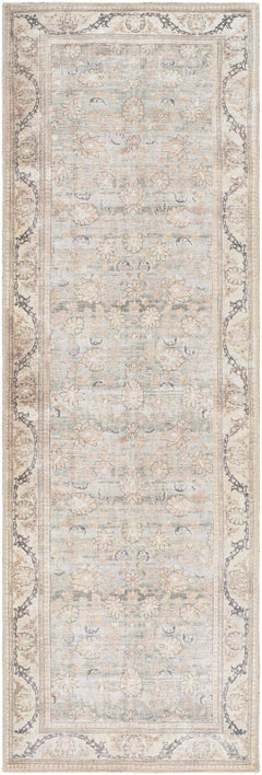 Zamir Vintage Flat Pile Washable Rug - Ornate Home
