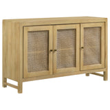 Zamora Natural 3-door Accent Cabinet - Ornate Home