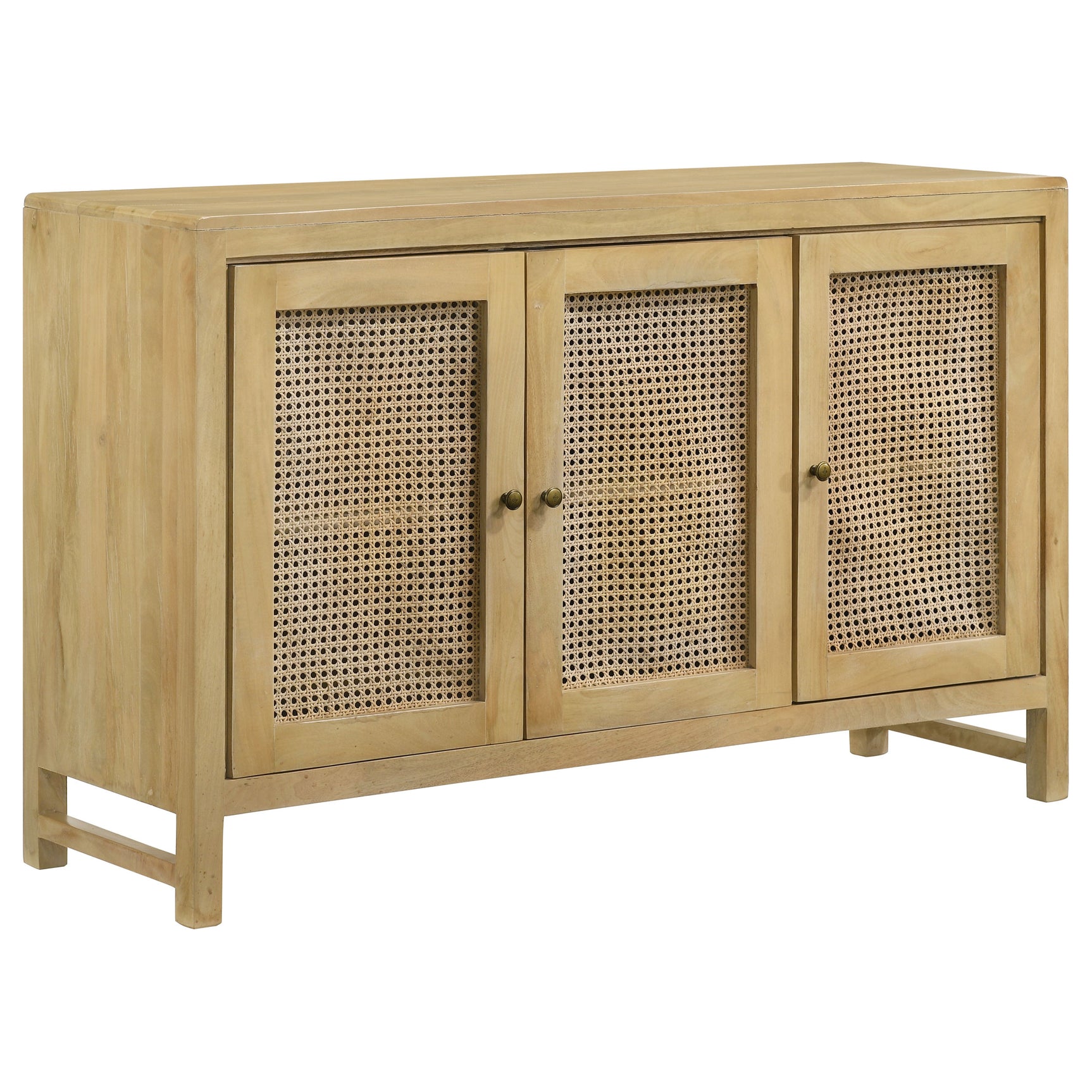 Zamora Natural 3-door Accent Cabinet - Ornate Home