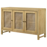 Zamora Natural 3-door Accent Cabinet - Ornate Home