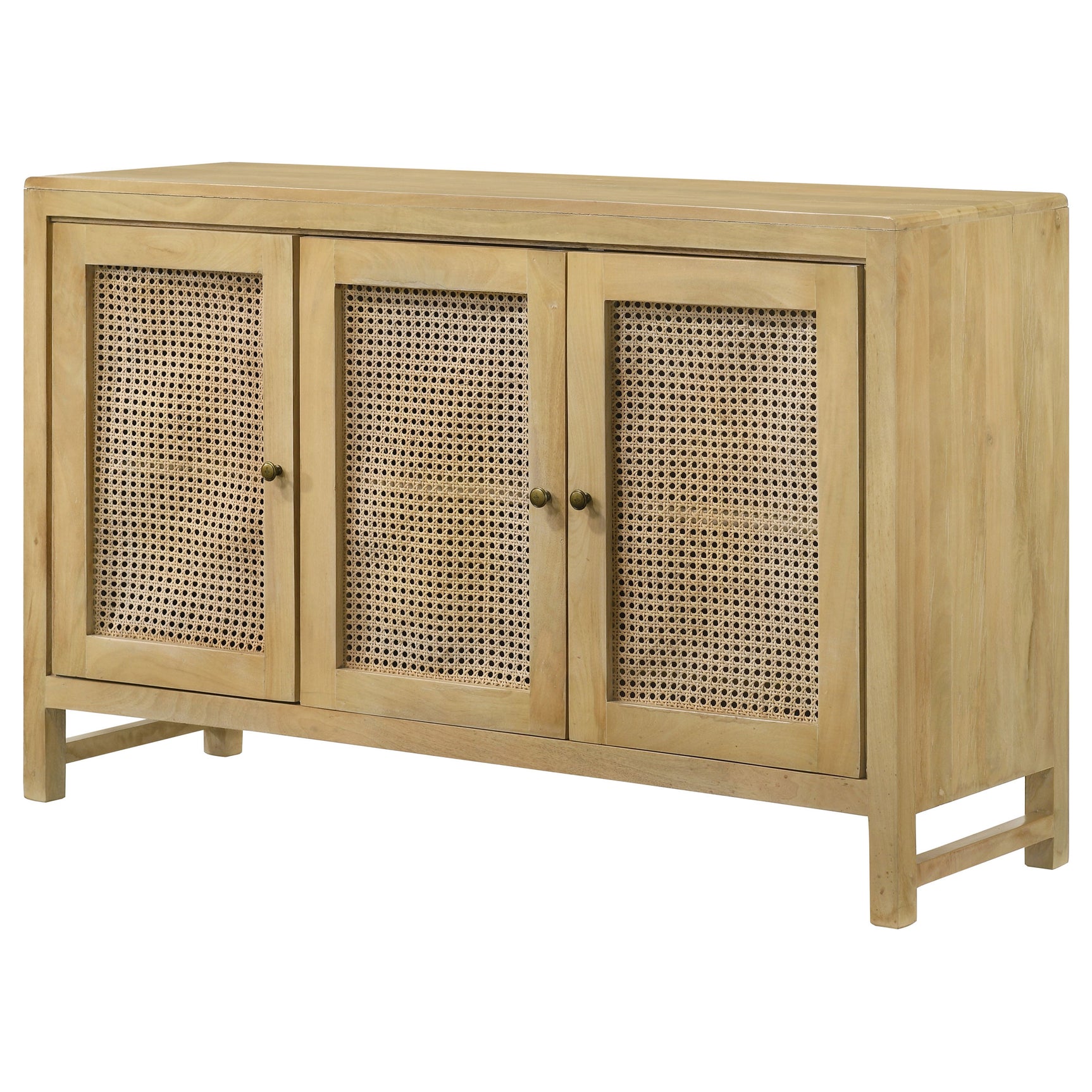 Zamora Natural 3-door Accent Cabinet - Ornate Home