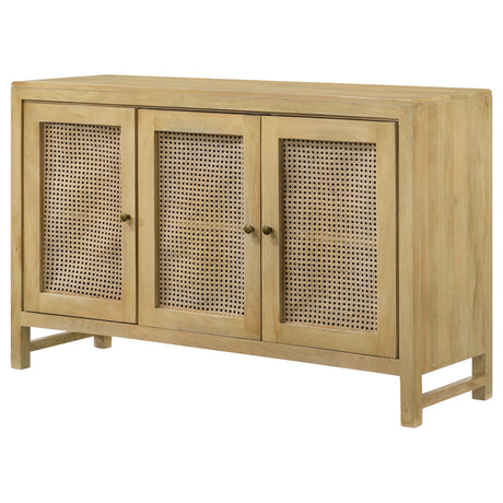 Zamora Natural 3-door Accent Cabinet - Ornate Home
