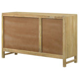 Zamora Natural 3-door Accent Cabinet - Ornate Home