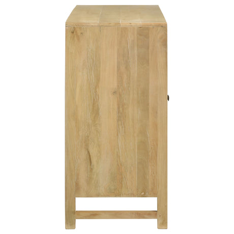 Zamora Natural 3-door Accent Cabinet - Ornate Home