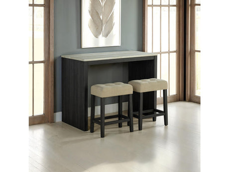 Zanaide Black/Gray/Beige 3 Pc. Counter Ht. Table Set w/ USB - Ornate Home