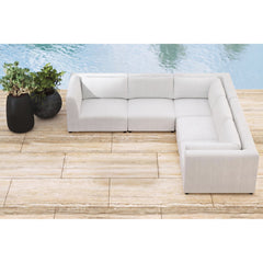 Zandara Olefin Beige 5-Piece Modular Outdoor Conversation Set