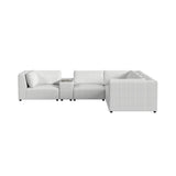 Zandara Olefin Beige 6-Piece Modular Outdoor Conversation Set - Ornate Home