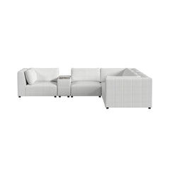 Zandara Olefin Beige 6-Piece Modular Outdoor Conversation Set