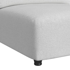 Zandara Olefin Beige Outdoor Modular Armless Chair - Ornate Home
