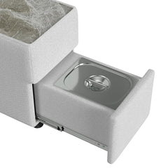 Zandara Olefin Beige Outdoor Modular Console with Speaker and Cooler - Ornate Home