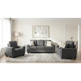 Zander Gray Loveseat - Ornate Home