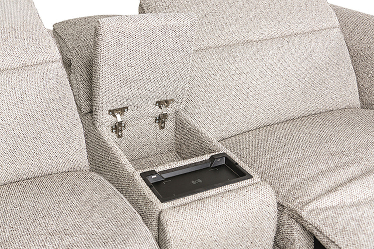 Zander Taupe Power Sectional - Ornate Home