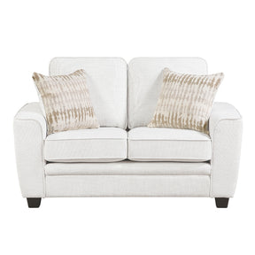 Zander White Loveseat - Ornate Home
