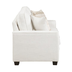 Zander White Loveseat - Ornate Home