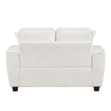 Zander White Loveseat - Ornate Home