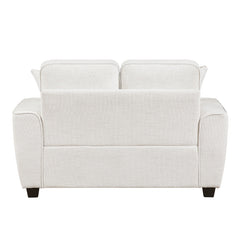 Zander White Loveseat - Ornate Home