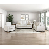 Zander White Loveseat - Ornate Home