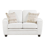 Zander White Loveseat - Ornate Home