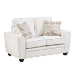 Zander White Loveseat - Ornate Home