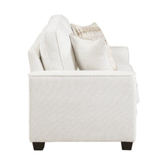 Zander White Loveseat - Ornate Home