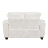 Zander White Loveseat - Ornate Home