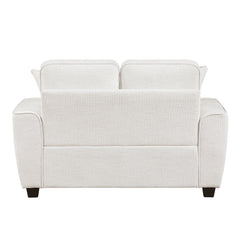 Zander White Loveseat - Ornate Home