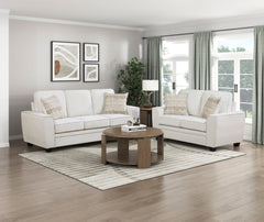 Zander White Loveseat - Ornate Home