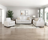 Zander White Loveseat - Ornate Home