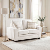 Zander White Loveseat - Ornate Home