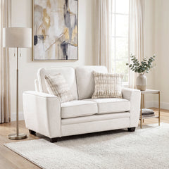 Zander White Loveseat - Ornate Home