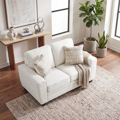 Zander White Loveseat - Ornate Home