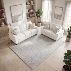 Zander White Loveseat - Ornate Home