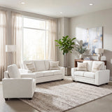Zander White Loveseat - Ornate Home