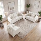 Zander White Loveseat - Ornate Home