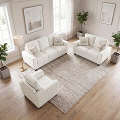 Zander White Loveseat - Ornate Home