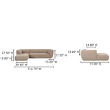 Zandro Beige Left Sectional - Ornate Home