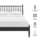Zane Black Queen Size Spindle Bed - Ornate Home