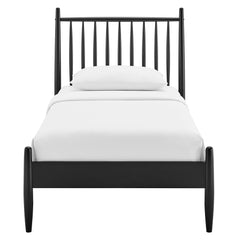 Zane Black Twin Size Spindle Bed Frame - Ornate Home