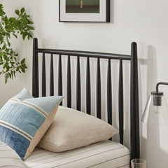 Zane Black Twin Size Spindle Bed Frame - Ornate Home