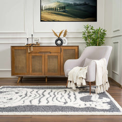 Zane Charcoal Tibetan Tiger Plush Rug - Ornate Home