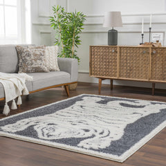 Zane Charcoal Tibetan Tiger Plush Rug - Ornate Home